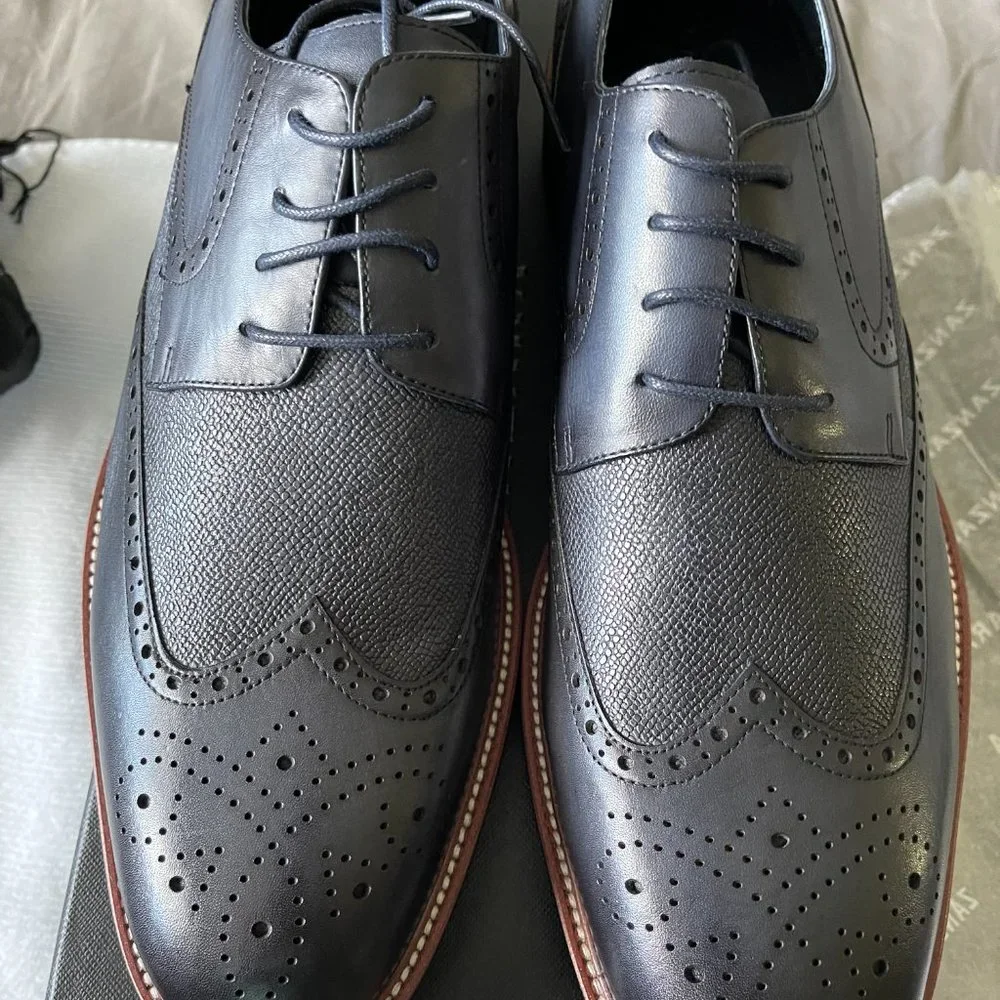 Zanzara Men's Navy Shoes NIB Size 11